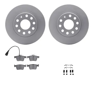 R1 Concepts WDUH1-74132 Carbon Series Brake Rotors W/ 5000 Oep Brake Pads & Hdw